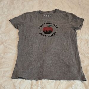 Free State New York City Gray Women's Graphic Tee, Size L (1206)